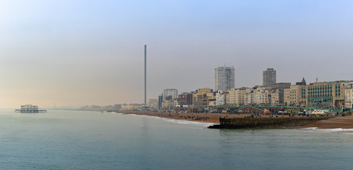 Brighton city sea front UK.