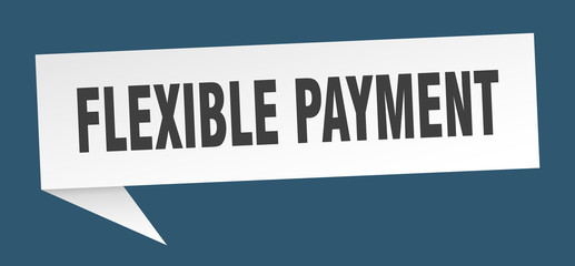 flexible payment speech bubble. flexible payment ribbon sign. flexible payment banner