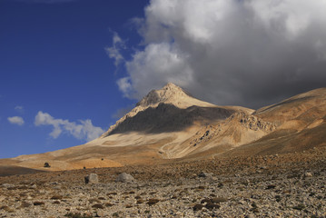 Cloudy day at Kizlar Sivrisi West Toros Mountains, Turkey.