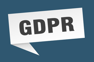 gdpr speech bubble. gdpr ribbon sign. gdpr banner