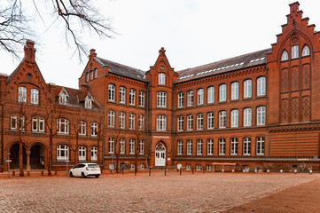 Fototapeta na wymiar FLENSBURG, GERMANY - JANUARY 28, 2020. Maria School