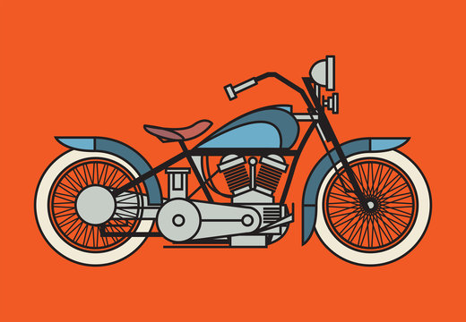 Retro style for Easy Rider classic bik