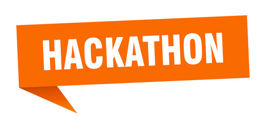 hackathon speech bubble. hackathon ribbon sign. hackathon banner