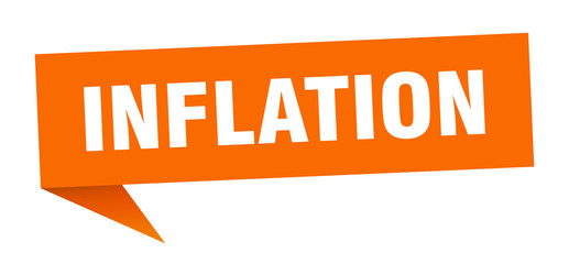 inflation speech bubble. inflation ribbon sign. inflation banner