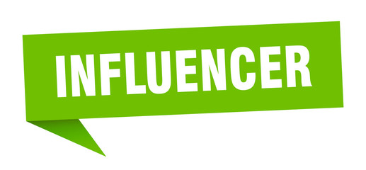 influencer speech bubble. influencer ribbon sign. influencer banner