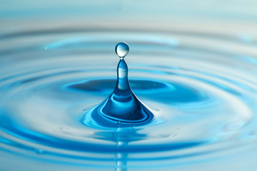 Splash of clear water with drops as background, closeup