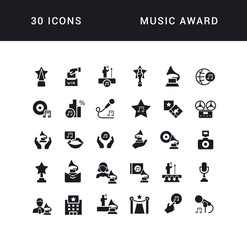 Vector Simple Icons of Music Award