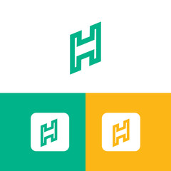 Letter H logo icon design template elements