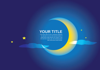 Vector style night sky