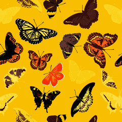 seamless pattern with butterflies, vector illustration, texture for scrapbooking, fabric
