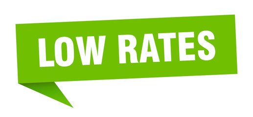 low rates speech bubble. low rates ribbon sign. low rates banner