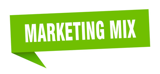 marketing mix speech bubble. marketing mix ribbon sign. marketing mix banner