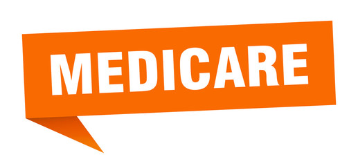medicare speech bubble. medicare ribbon sign. medicare banner