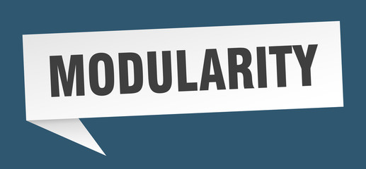 modularity speech bubble. modularity ribbon sign. modularity banner