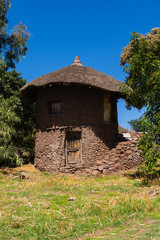 Fototapeta na wymiar Rounded mudhouse, Ethiopia