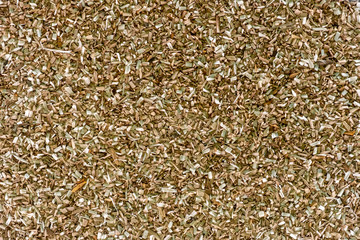 Wood chips, sawdust pile. Biofuel component. Biomass energy.