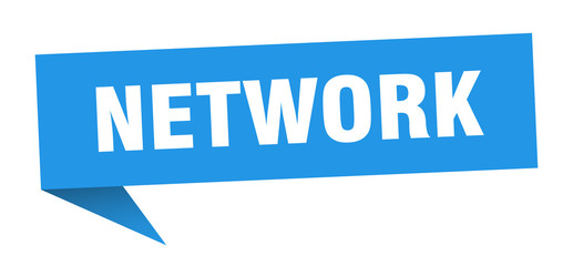 network speech bubble. network ribbon sign. network banner