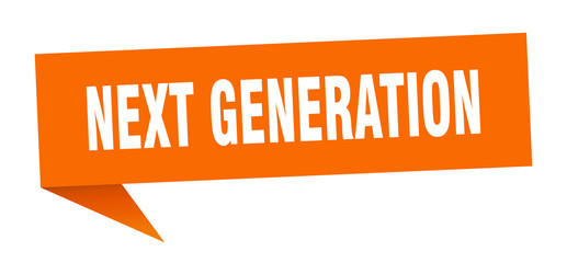 next generation speech bubble. next generation ribbon sign. next generation banner