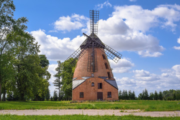 Windmill in Stara Rozanka next to Ketrzyn, Masuria, Poland.