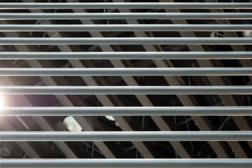 Abstract background of decorative metall pipes.