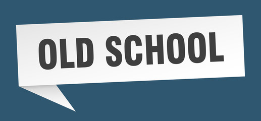 old school speech bubble. old school ribbon sign. old school banner