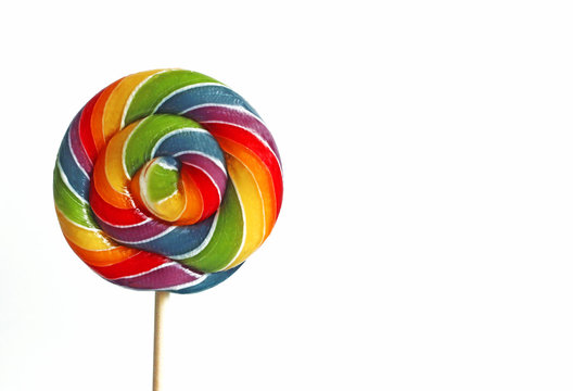 lolly with rainbow colors