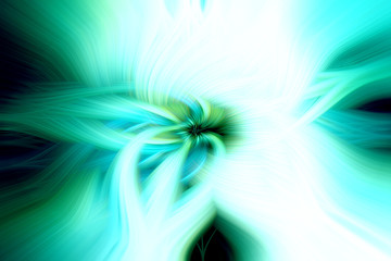 3d texture.The concept of intertwining waves of green, turquoise, white and blue colors. Abstract multi-color background.