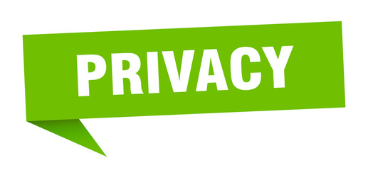 privacy speech bubble. privacy ribbon sign. privacy banner