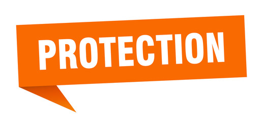 protection speech bubble. protection ribbon sign. protection banner