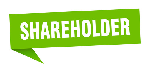 shareholder speech bubble. shareholder ribbon sign. shareholder banner