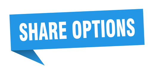 share options speech bubble. share options ribbon sign. share options banner