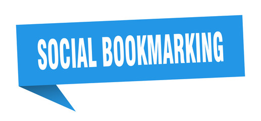 social bookmarking speech bubble. social bookmarking ribbon sign. social bookmarking banner