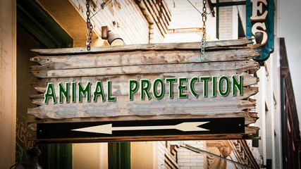 Obraz premium Street Sign to Animal Protection