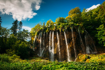 Plitvice lakes, Croatia. Beautiful place visited by thousands of tourists every year. 