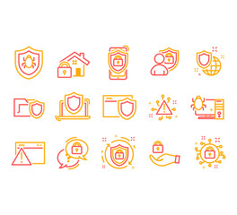 Cyber security icons. 