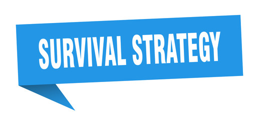 survival strategy speech bubble. survival strategy ribbon sign. survival strategy banner