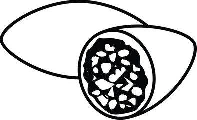 Kibbeh  icon, vector illustration