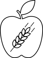 symbol of apple and wheat 