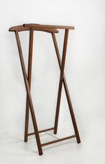 wooden towel holder on a white background.