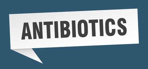 antibiotics speech bubble. antibiotics ribbon sign. antibiotics banner