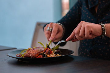 Man eating his lunch
