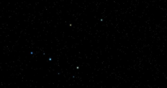 Realistic twinkling stars loop.With alpha channel.4K.