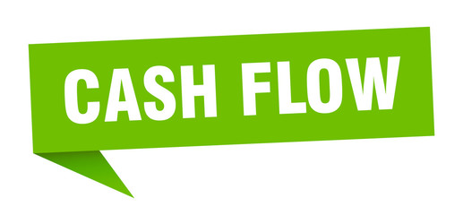 cash flow speech bubble. cash flow ribbon sign. cash flow banner