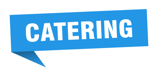 catering speech bubble. catering ribbon sign. catering banner