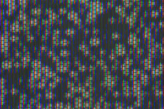 Close up RGB Screen analog TV