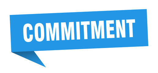 commitment speech bubble. commitment ribbon sign. commitment banner