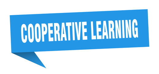 cooperative learning speech bubble. cooperative learning ribbon sign. cooperative learning banner