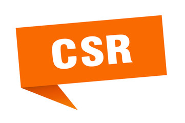 csr speech bubble. csr ribbon sign. csr banner