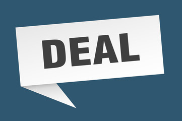 deal speech bubble. deal ribbon sign. deal banner