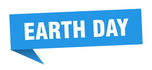 earth day speech bubble. earth day ribbon sign. earth day banner